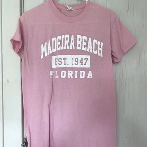 Madeira Beach Florida Pink T Shirt Women’s Small